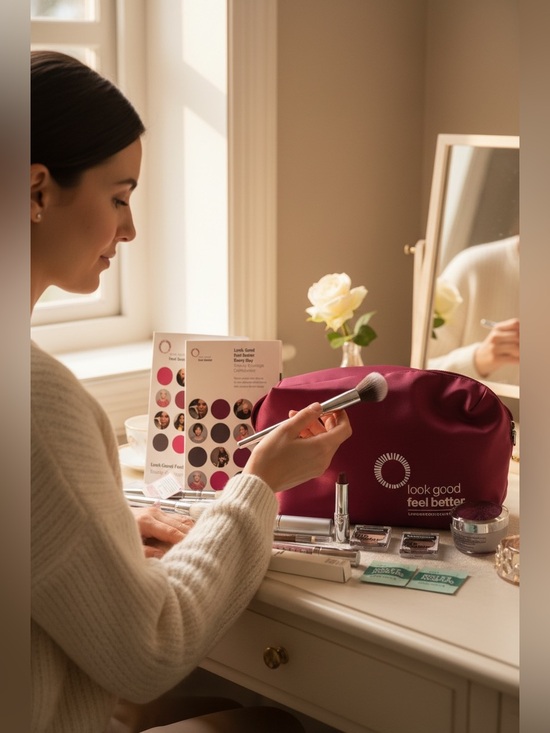 Look Good Feel Better Other - Look Good Feel Better Burgundy Cosmetic Bag + Makeup Set-NWT